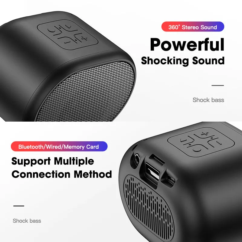Creative Bluetooth speaker computer audio card red and black with TF card slot and charging cable