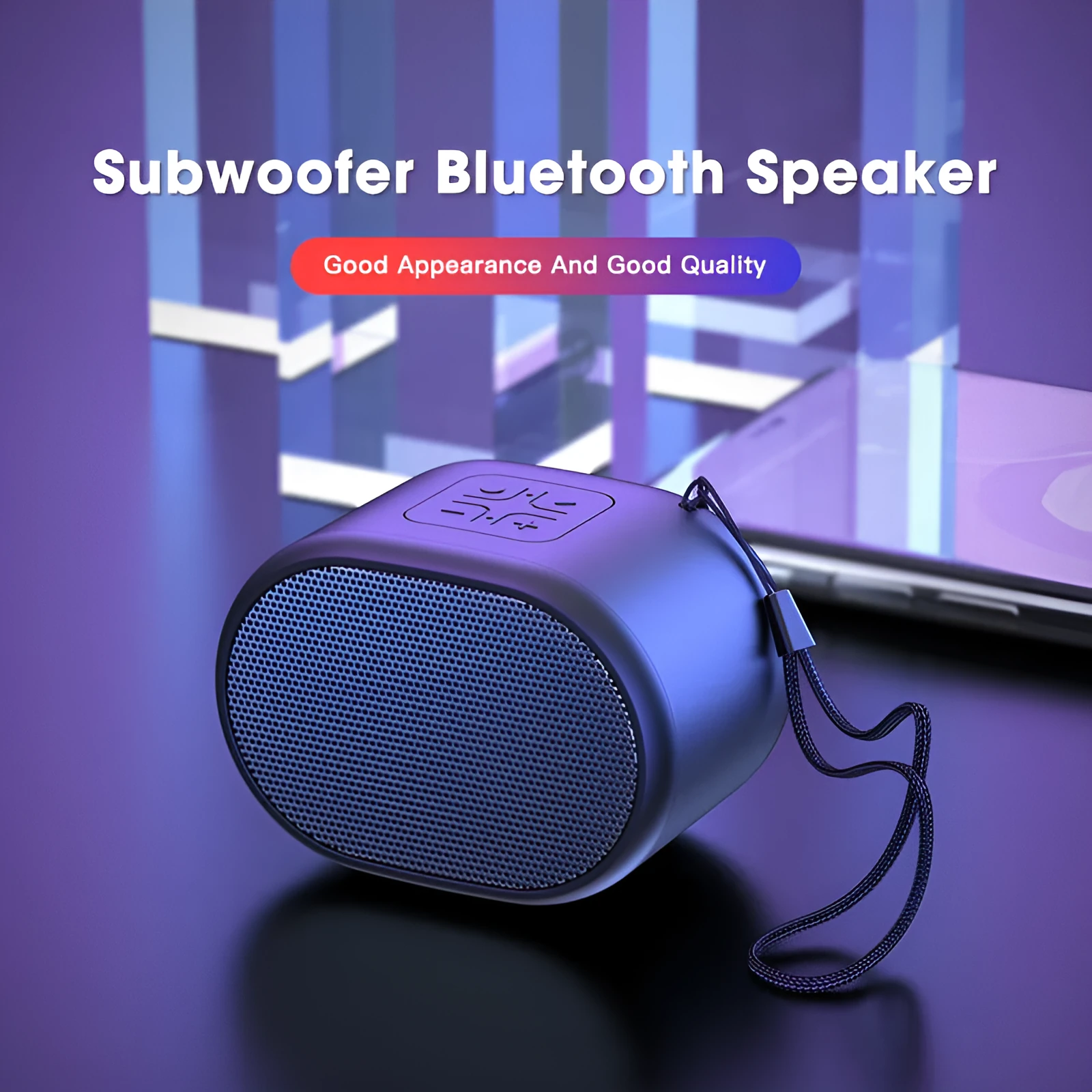 Creative Bluetooth speaker computer audio card red and black with TF card slot and charging cable