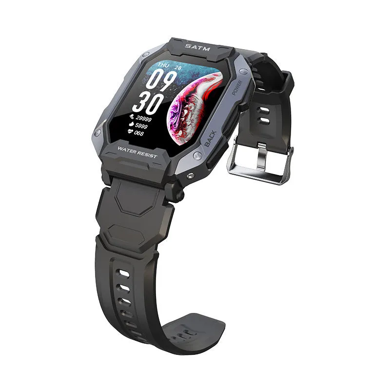 Multi-scene sports watch with 1.71-inch HD screen, silicone band, and 5ATM waterproof rating