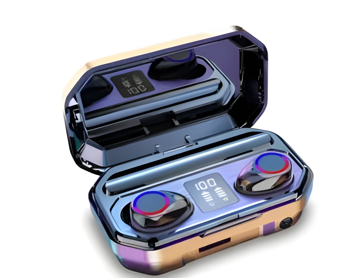 S12 wireless Bluetooth headset with digital display and touch control, in black colour option