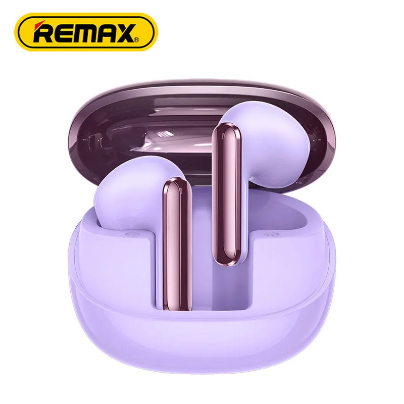 REMAX CozyBuds W13 ENC true wireless earbuds in Blue Purple and White with dual-mic noise canceling