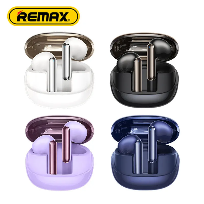 REMAX CozyBuds W13 ENC true wireless earbuds in Blue Purple and White with dual-mic noise canceling