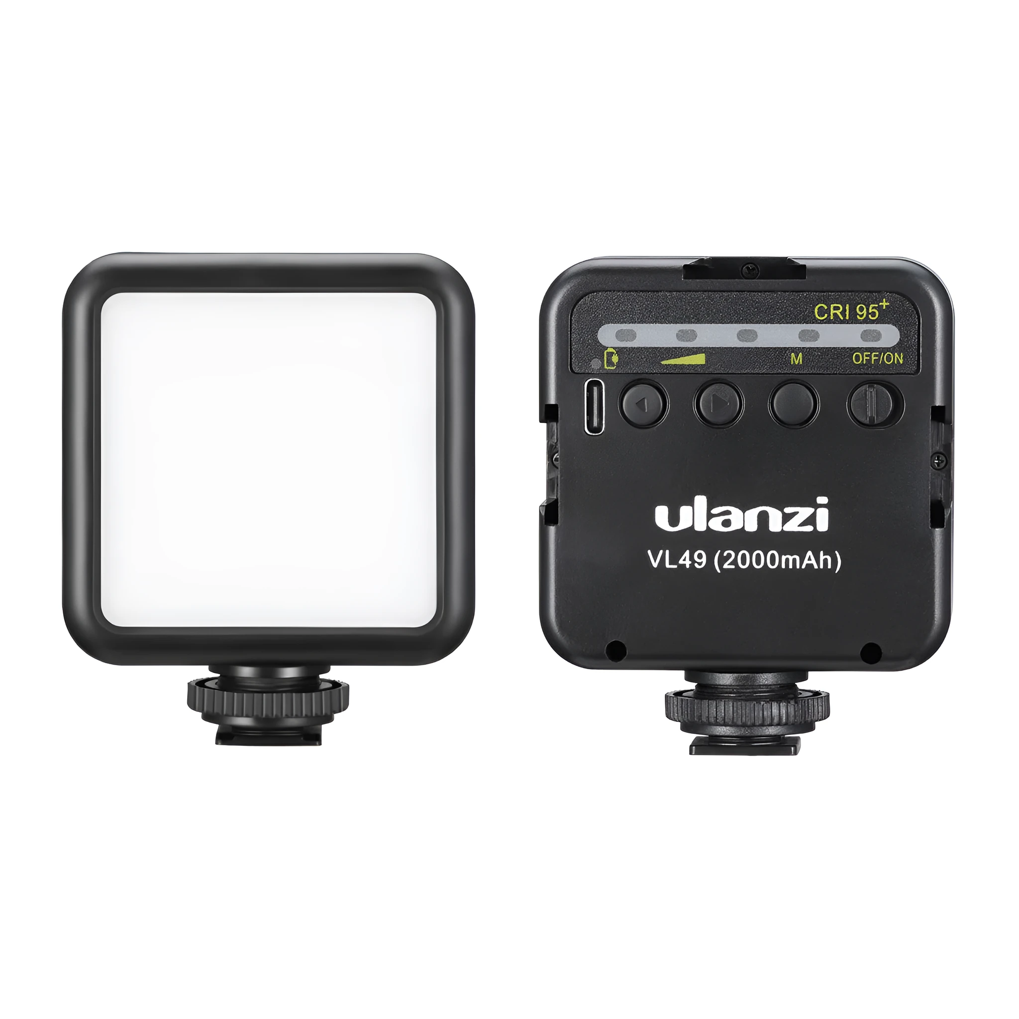 Mini LED photography light with built-in battery, dimmable 6W, 5500K, 10.5x8x4cm, in white