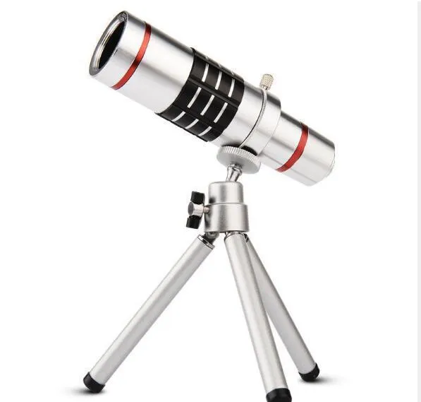 White 18x zoom optical telescope lens with 31mm diameter and 800m field of view on neutral background