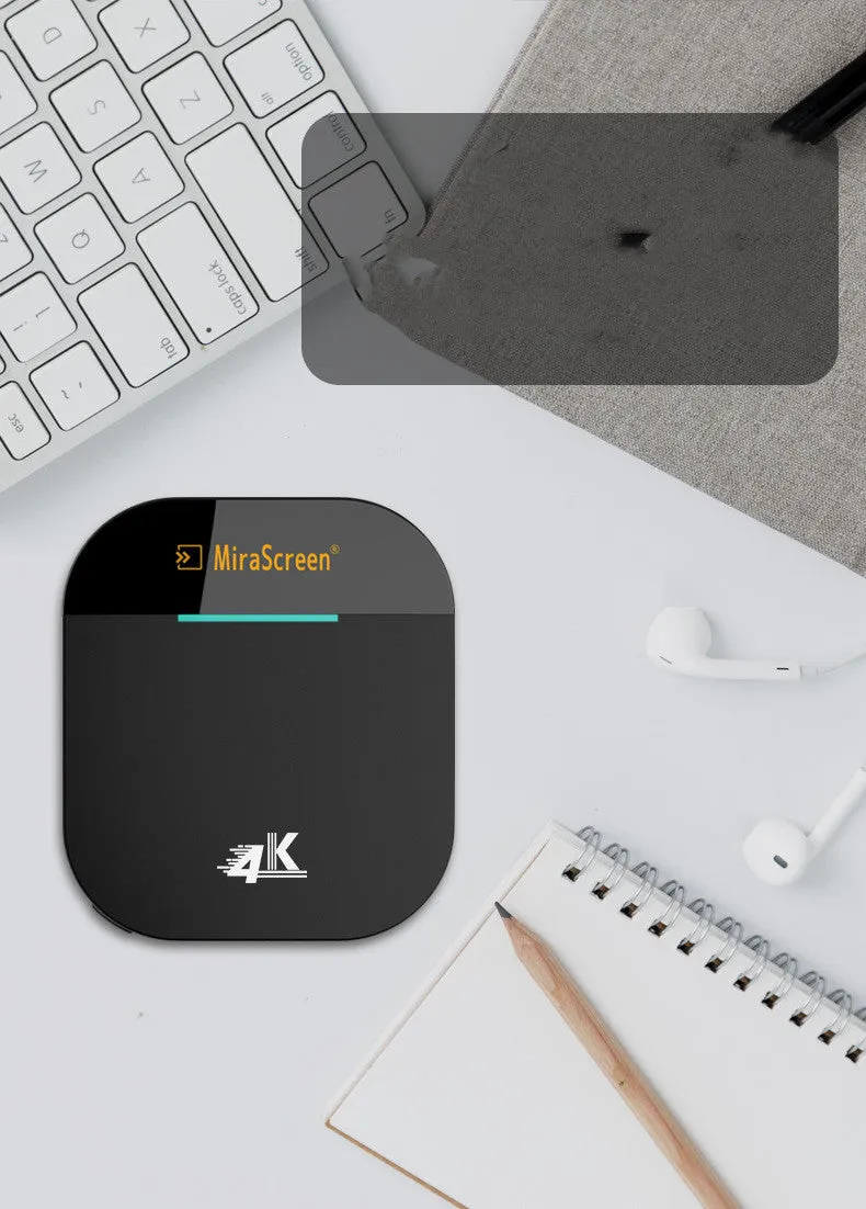 Wireless screen mirroring dongle G5 4K 5G with HDMI output and USB power cable