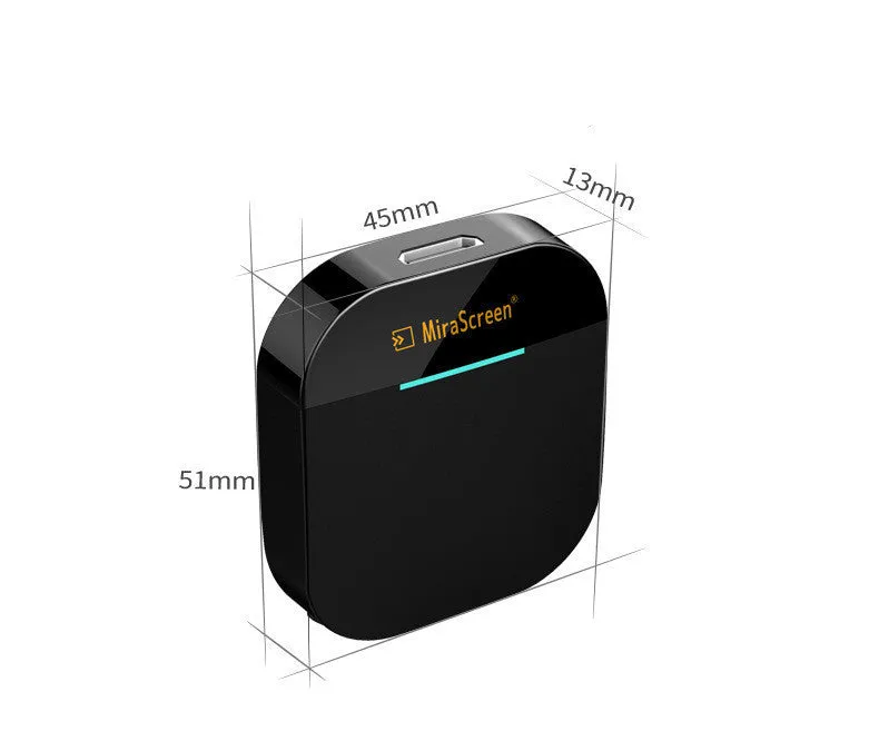 Wireless screen mirroring dongle G5 4K 5G with HDMI output and USB power cable