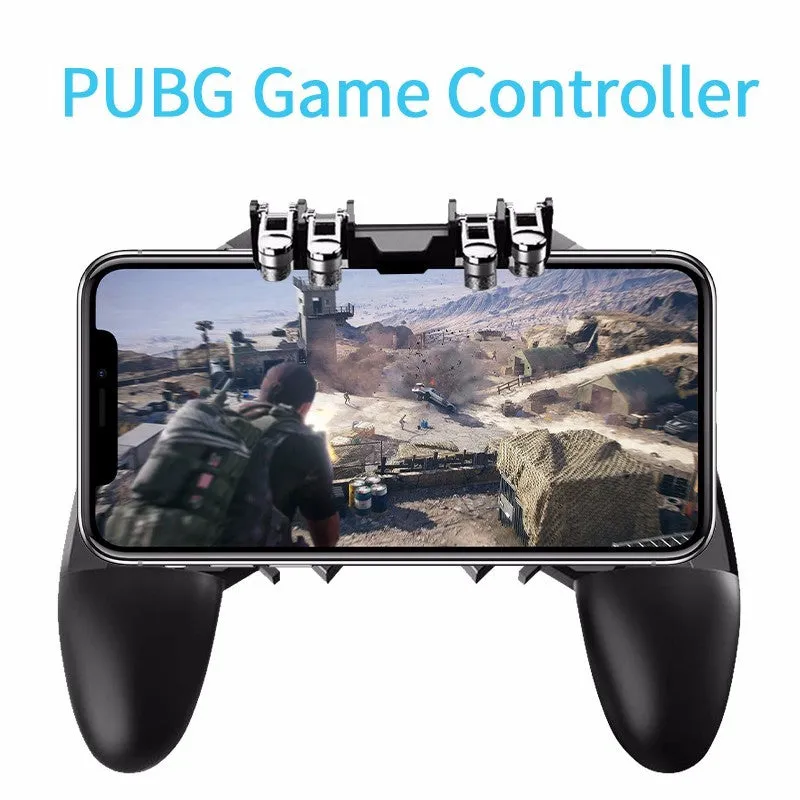 Black AK66 six-finger gamepad for PUBG mobile phone with rotatable lever