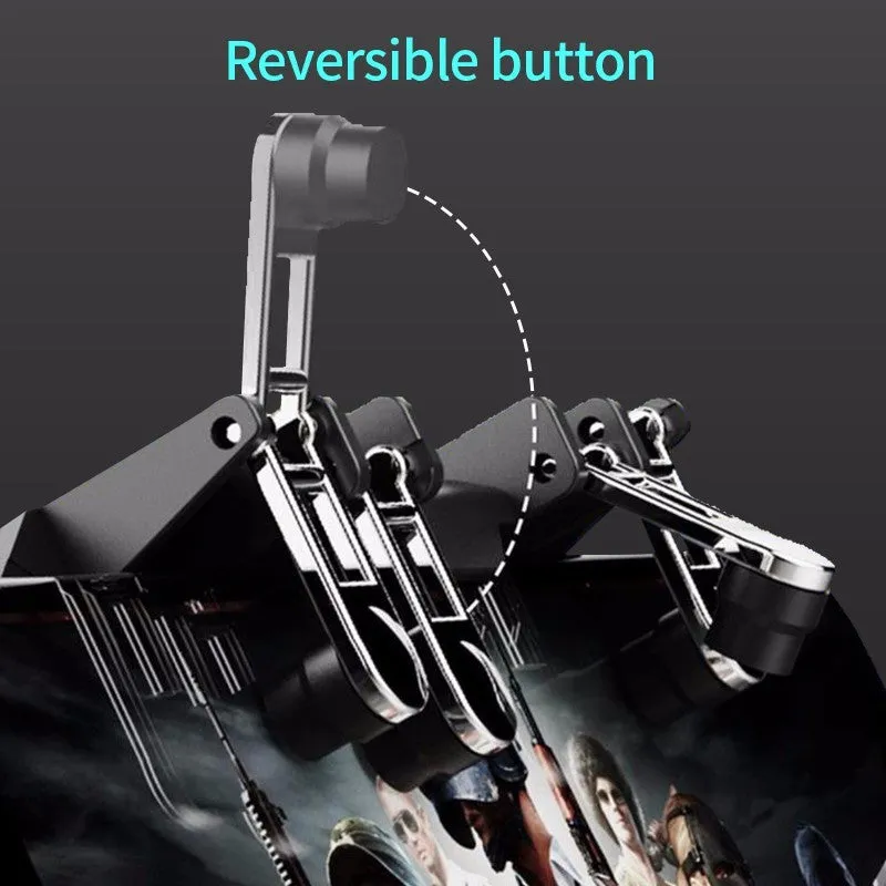 Black AK66 six-finger gamepad for PUBG mobile phone with rotatable lever