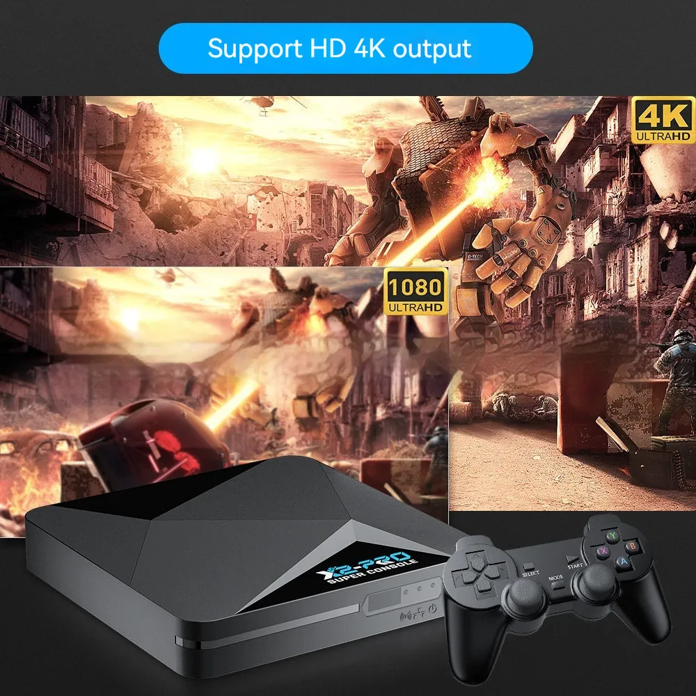 Home Video Three System Integrated Game Set-top Box X2 Pro with wireless controllers and HD cable