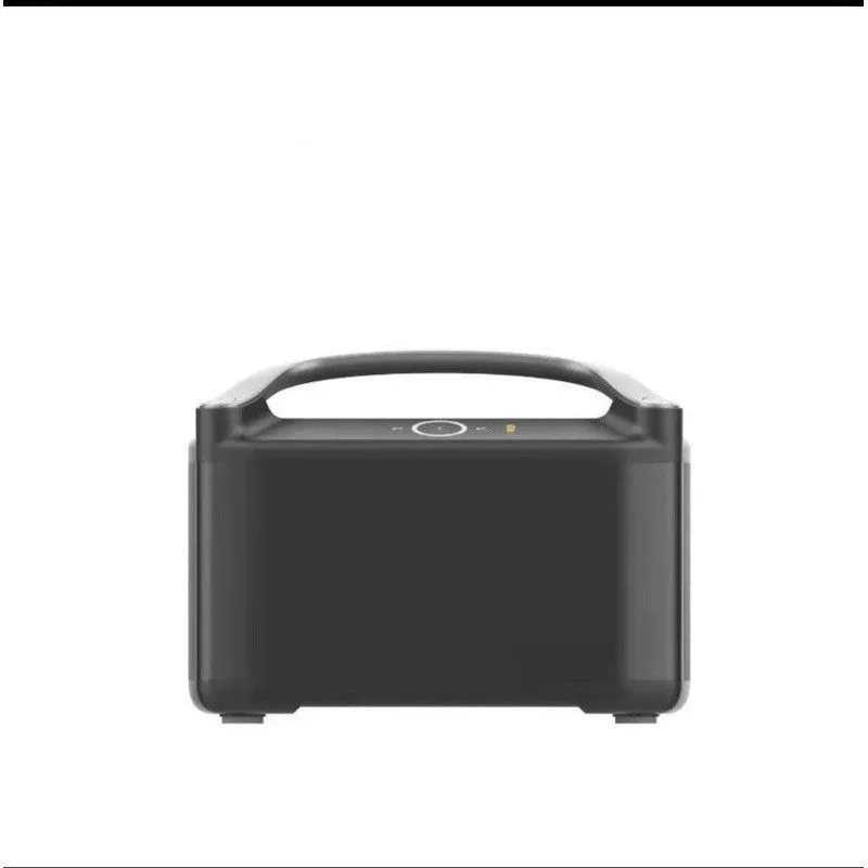 Rui Pro 720Wh portable power station with multiple output ports on a wooden table outdoors.