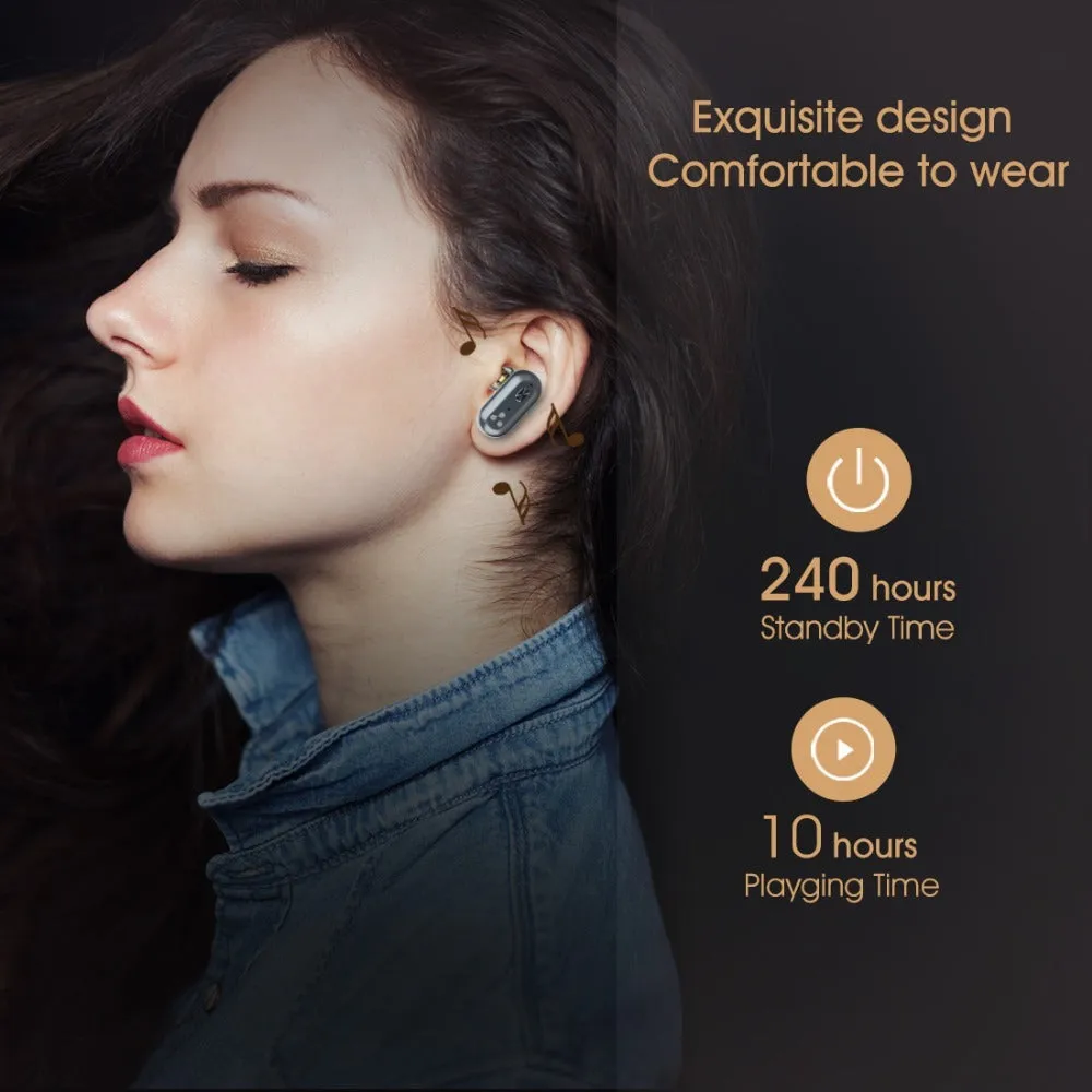 SYLLABLE S101 black Bluetooth earphones with charging case and earbuds
