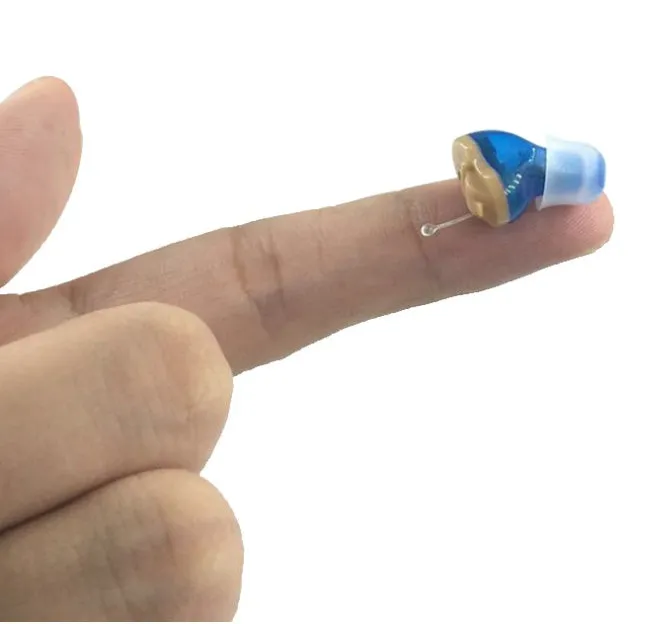 ABS hearing aid in skin colour for left ear with lightweight plastic housing
