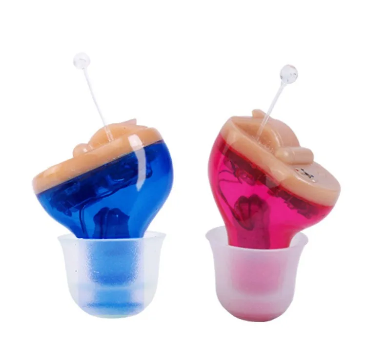 ABS hearing aid in skin colour for left ear with lightweight plastic housing
