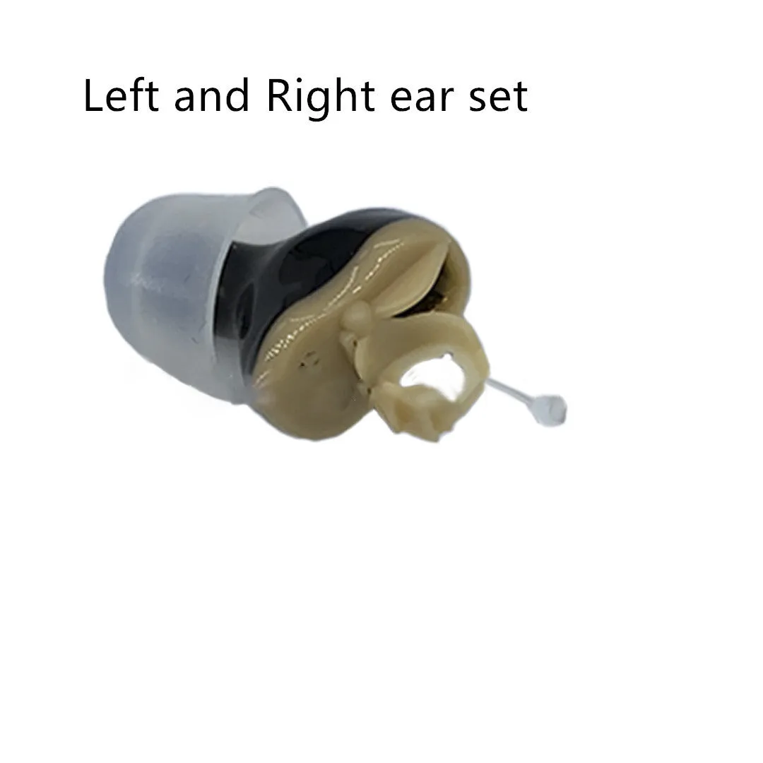 ABS hearing aid in skin colour for left ear with lightweight plastic housing