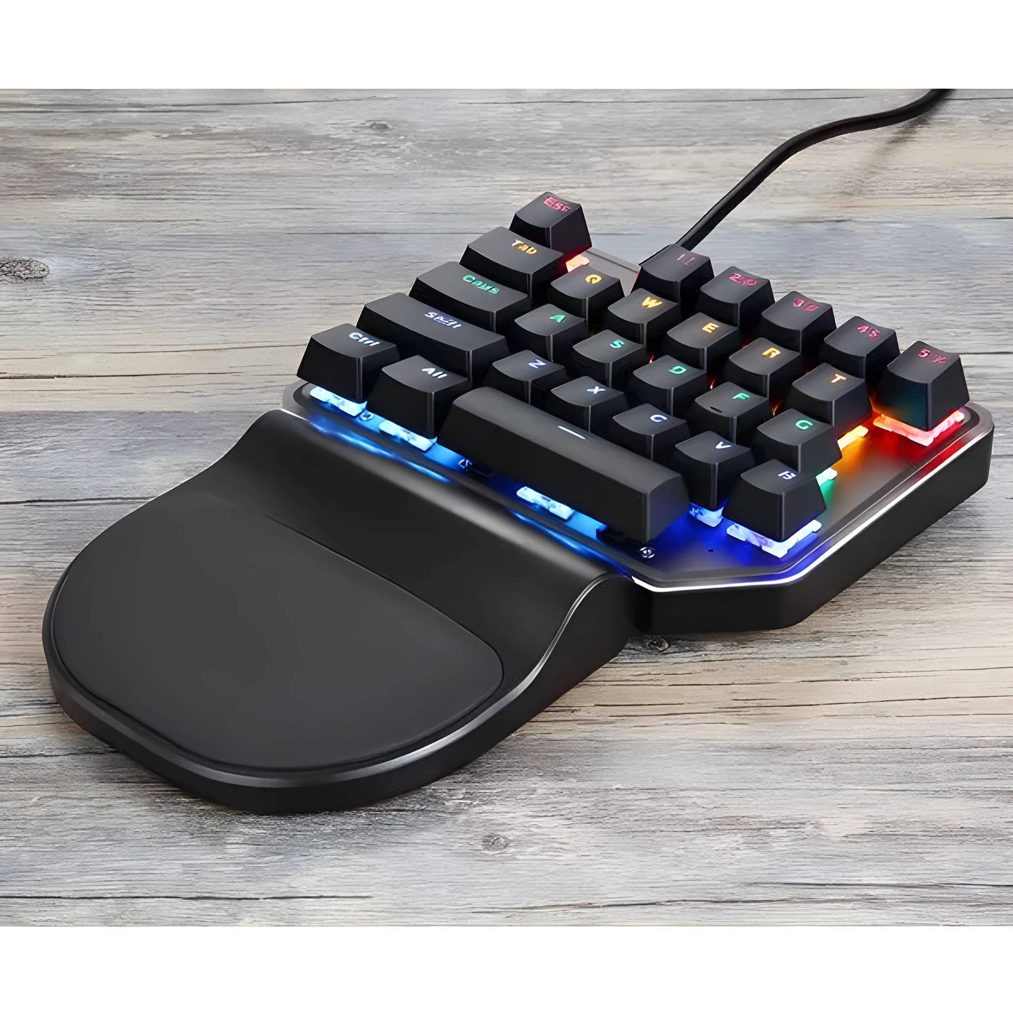 Motospeed V30 single hand mechanical keyboard 27 keys black with monochrome LED lighting
