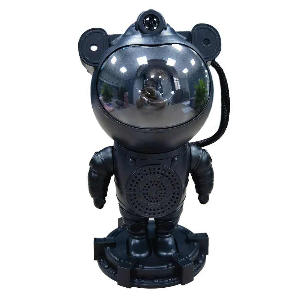 Bluetooth astronaut starry sky projection lamp in white with star projection effect