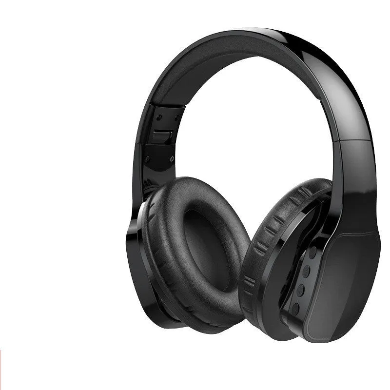 Folding Bluetooth headset with subwoofer, stereo wireless, available in black red white