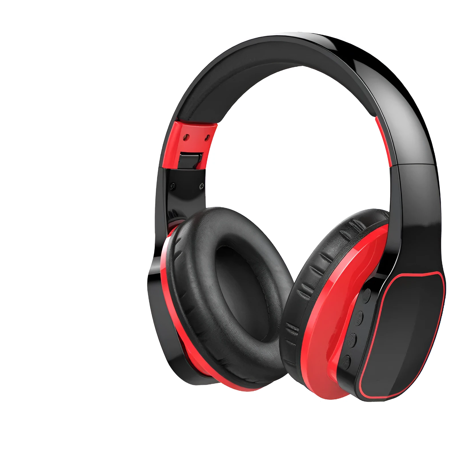 Folding Bluetooth headset with subwoofer, stereo wireless, available in black red white