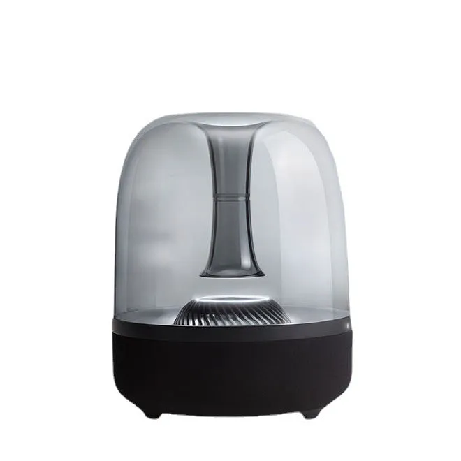 Blue Glass desktop mini Bluetooth speaker in black plastic finish with bass, USB interface, and press keys