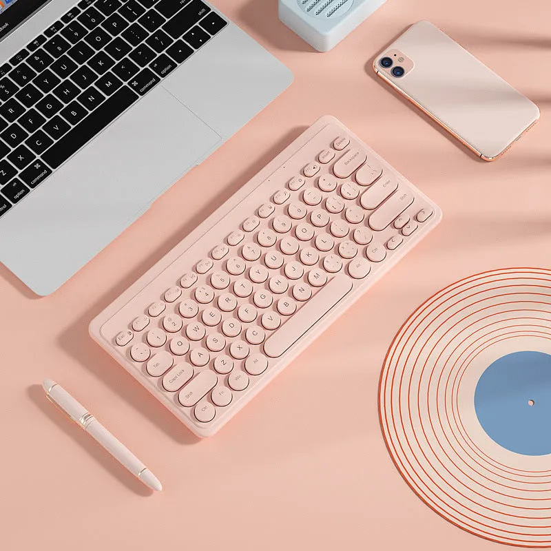 Bow wireless keyboard with 79 keys, ergonomic design, in white colour, USB receiver, ABS construction