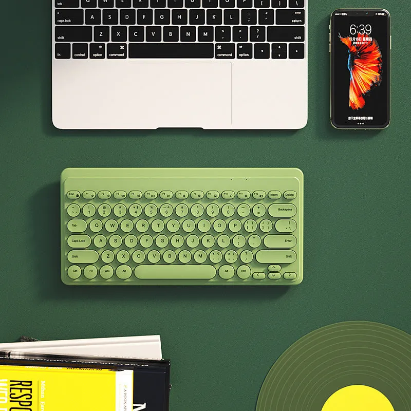 Bow wireless keyboard with 79 keys, ergonomic design, in white colour, USB receiver, ABS construction