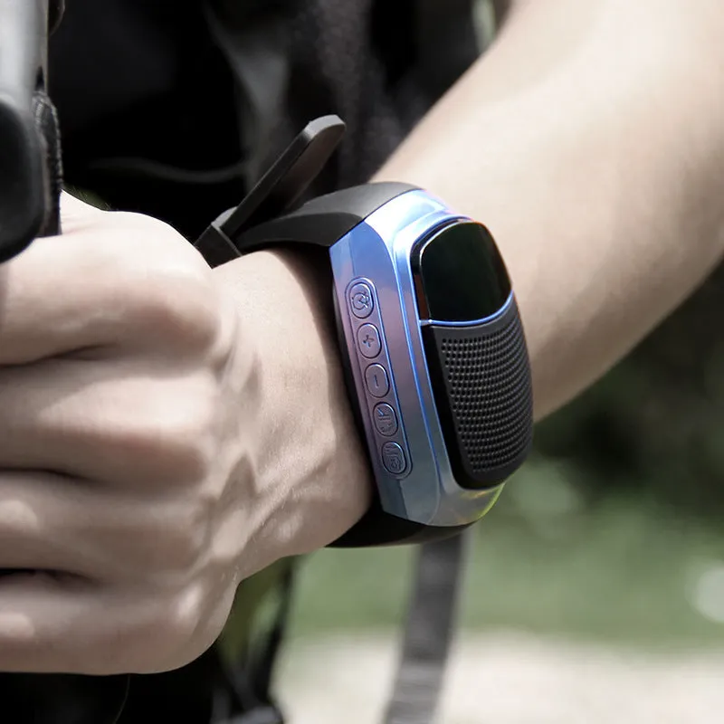 B90 wireless Bluetooth speaker watch with waterproof and drop-proof design for outdoor sports, black colour