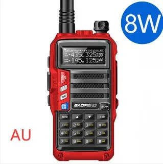 8W VHF/UHF handheld walkie-talkie station with antenna and 2800mAh lithium battery