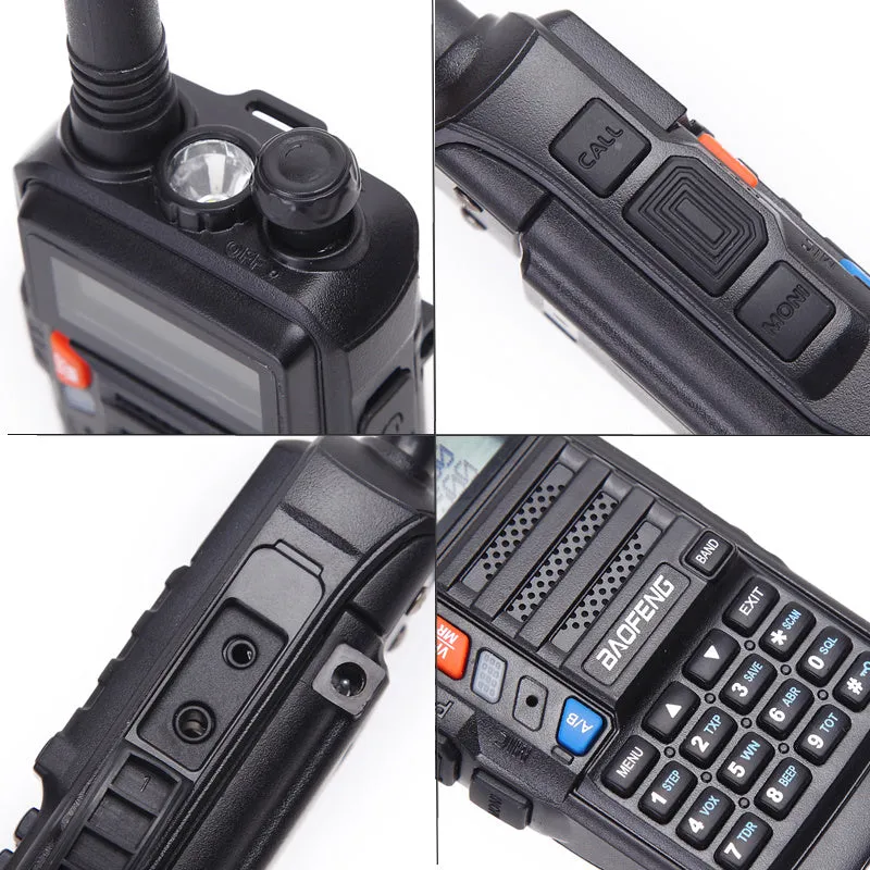 8W VHF/UHF handheld walkie-talkie station with antenna and 2800mAh lithium battery