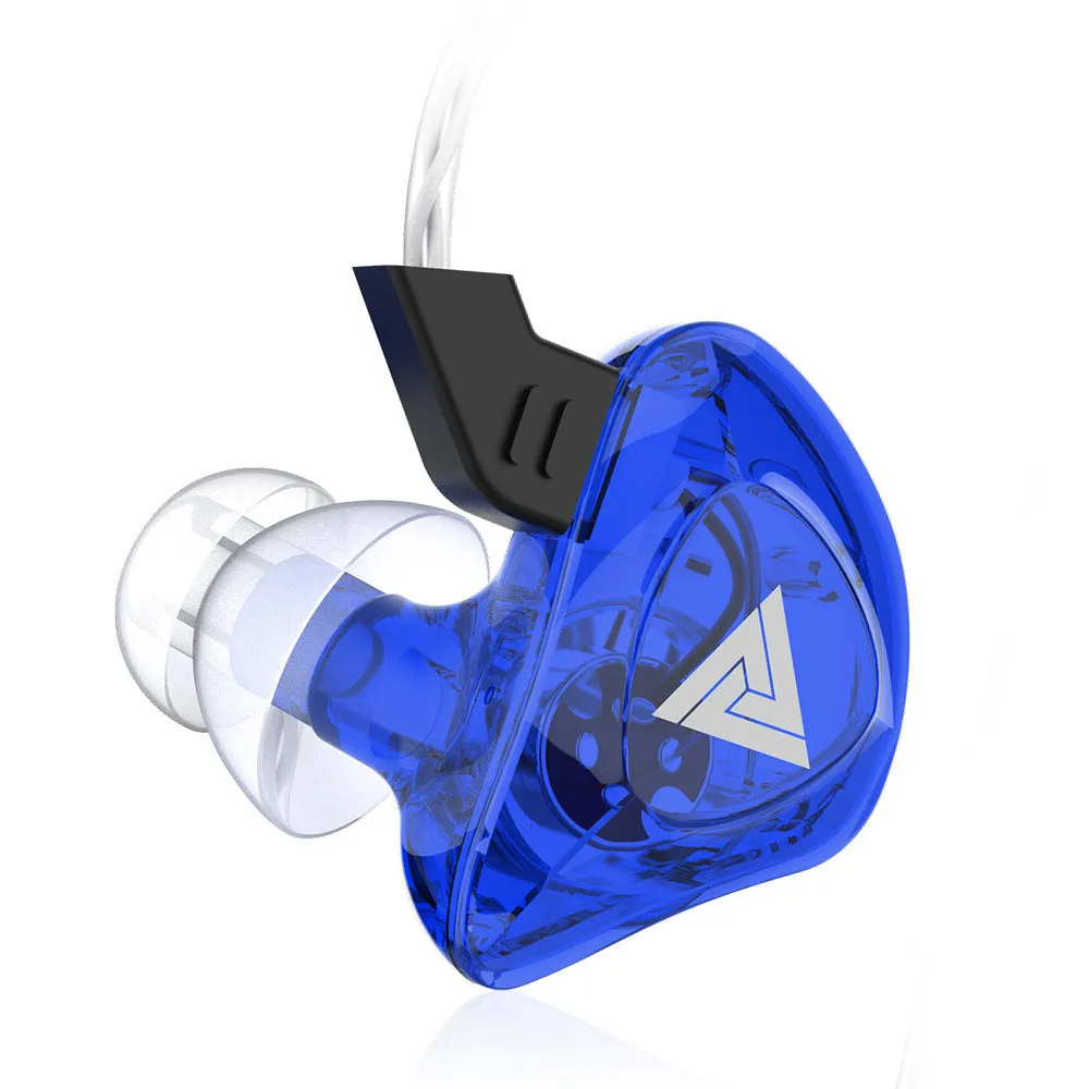 Sports ear-wrap earphone with silicone earplugs and 3.5mm in-line plug in red colour