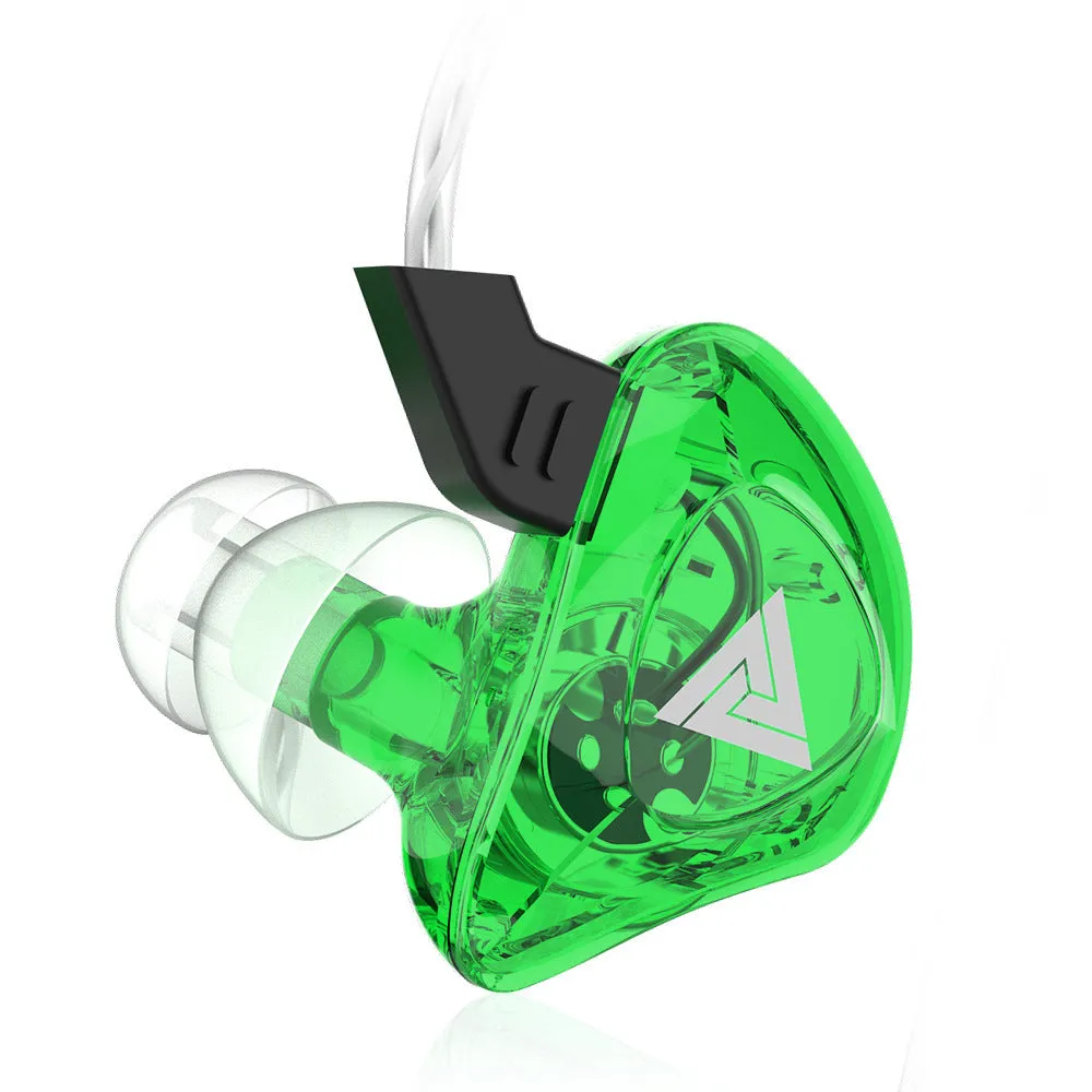 Sports ear-wrap earphone with silicone earplugs and 3.5mm in-line plug in red colour