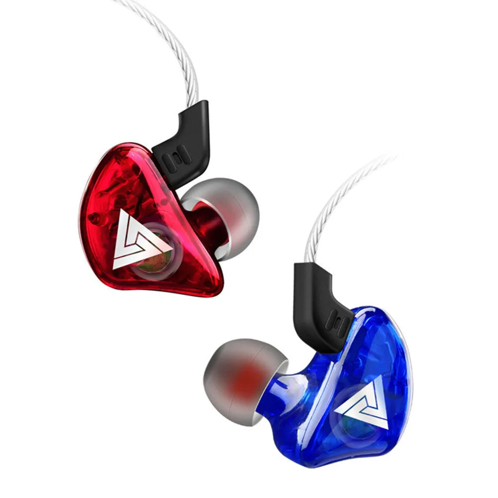 Sports ear-wrap earphone with silicone earplugs and 3.5mm in-line plug in red colour