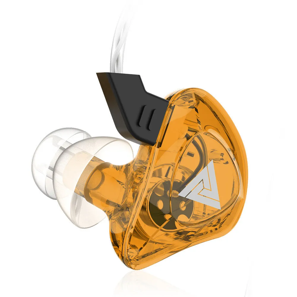 Sports ear-wrap earphone with silicone earplugs and 3.5mm in-line plug in red colour