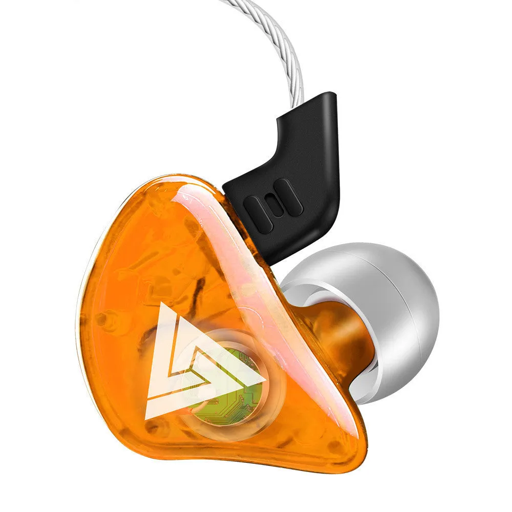 Sports ear-wrap earphone with silicone earplugs and 3.5mm in-line plug in red colour