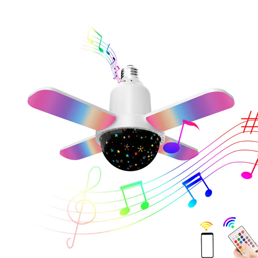 Colorful Music Bulb Bundy entertainment atmosphere lamp with remote control, 24W E27 LED, 145x84mm PP body