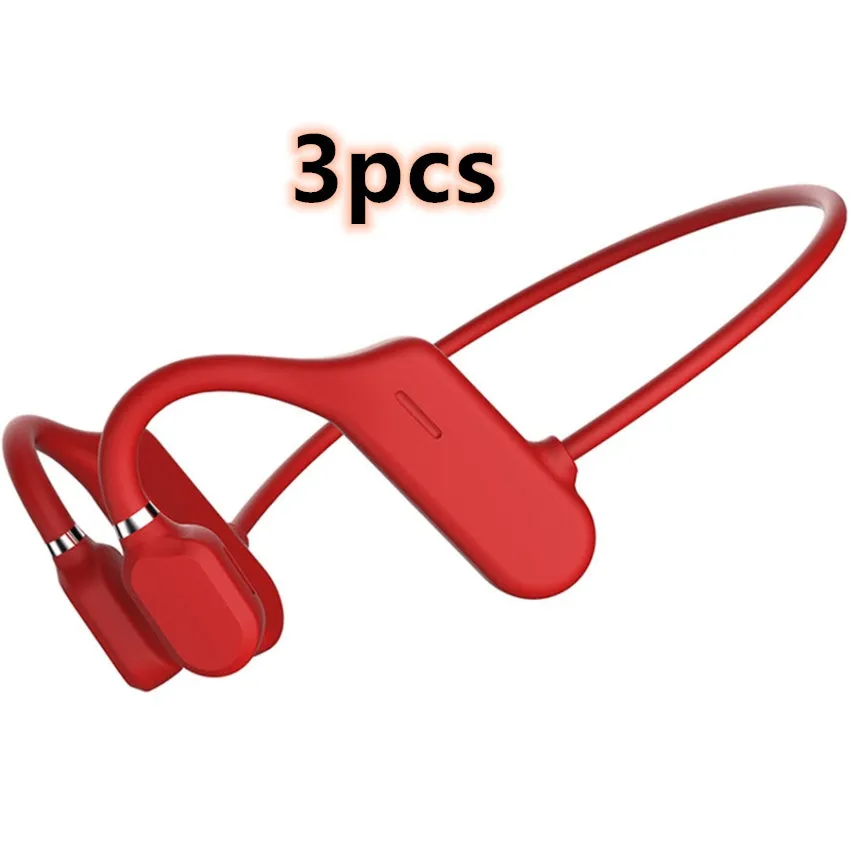 In-ear wireless sports headphones in black with open-ear design and IPX6 waterproof rating