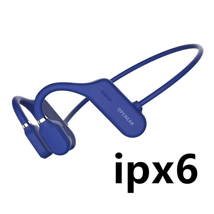 In-ear wireless sports headphones in black with open-ear design and IPX6 waterproof rating