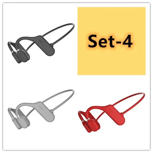 In-ear wireless sports headphones in black with open-ear design and IPX6 waterproof rating