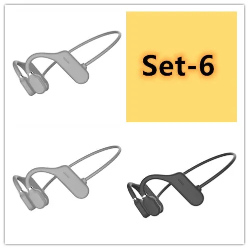 In-ear wireless sports headphones in black with open-ear design and IPX6 waterproof rating