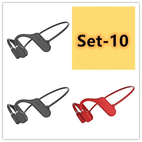 In-ear wireless sports headphones in black with open-ear design and IPX6 waterproof rating