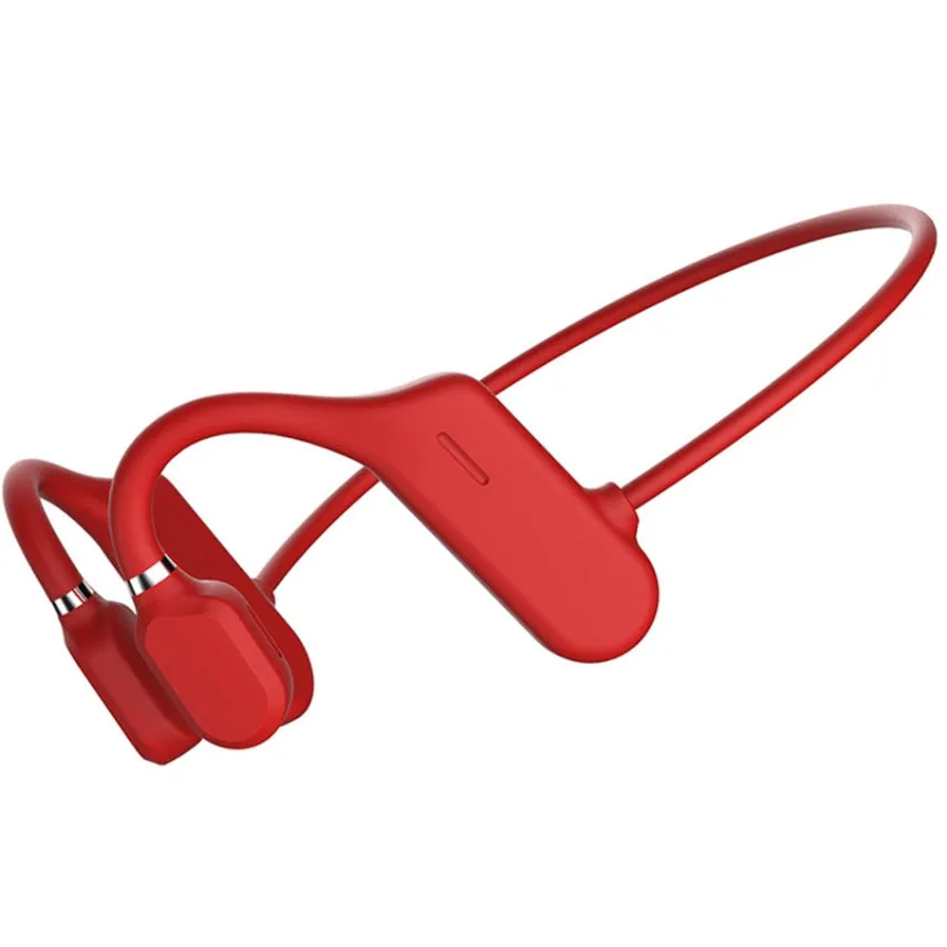 In-ear wireless sports headphones in black with open-ear design and IPX6 waterproof rating