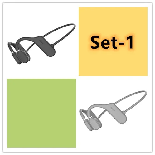 In-ear wireless sports headphones in black with open-ear design and IPX6 waterproof rating
