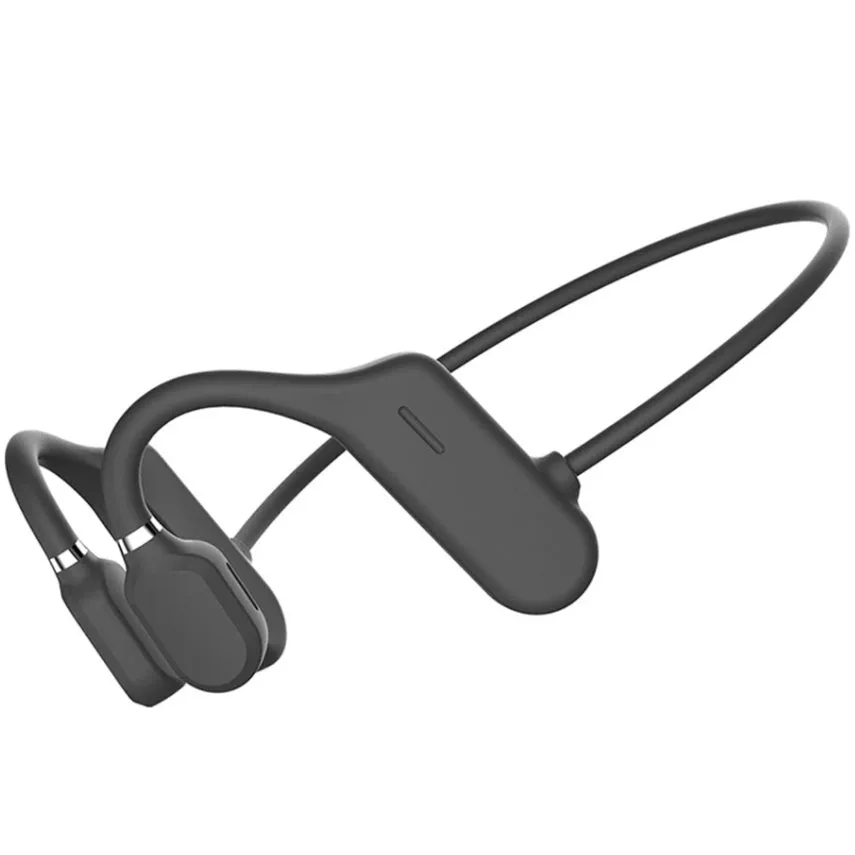 In-ear wireless sports headphones in black with open-ear design and IPX6 waterproof rating