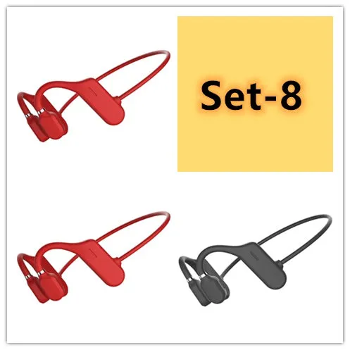 In-ear wireless sports headphones in black with open-ear design and IPX6 waterproof rating