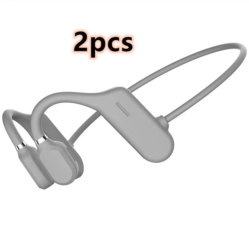 In-ear wireless sports headphones in black with open-ear design and IPX6 waterproof rating