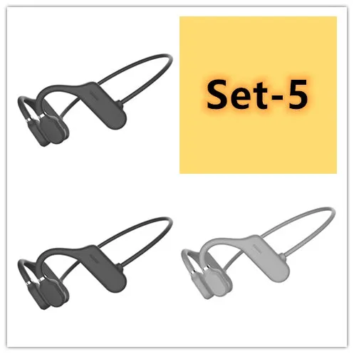 In-ear wireless sports headphones in black with open-ear design and IPX6 waterproof rating