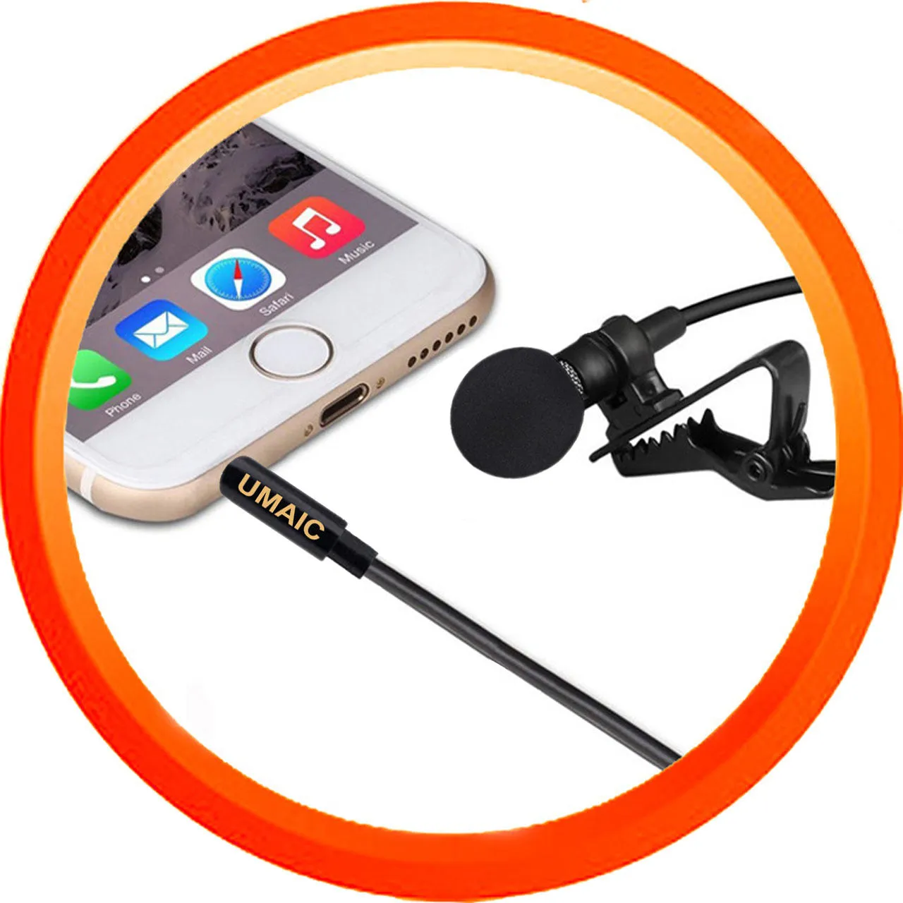 Sing It mobile phone karaoke condenser microphone with 1.5m cable and omnidirectional pickup