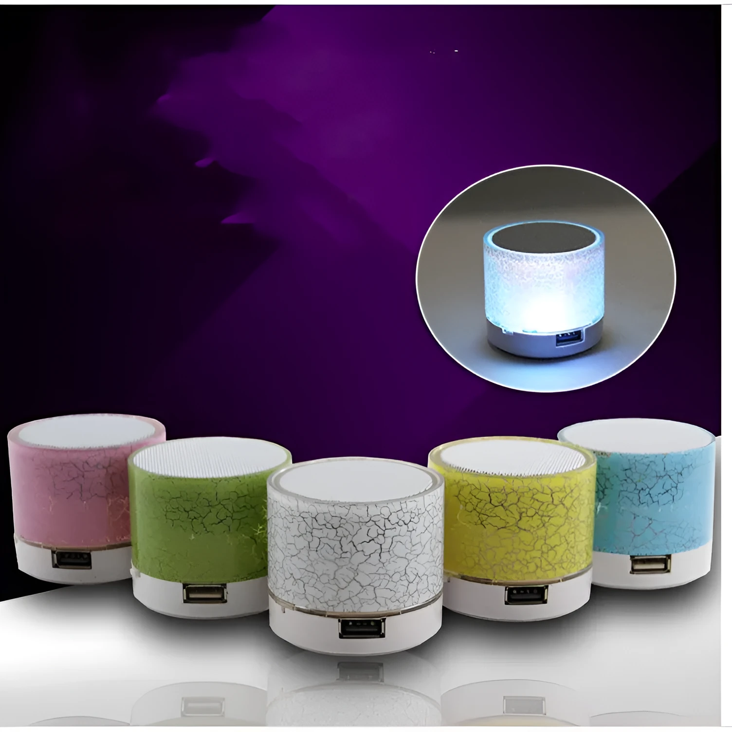 Mini portable card Bluetooth speaker in white with waterproof plastic shell, radio and MP3 support