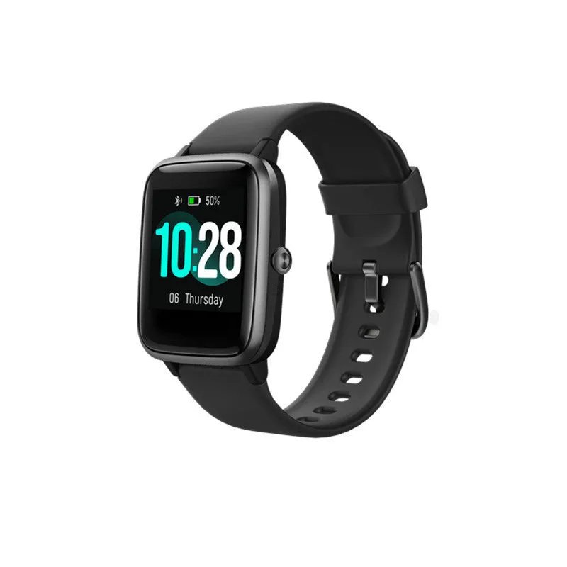 205L heart rate waterproof bracelet in black with touch controls and health monitoring features
