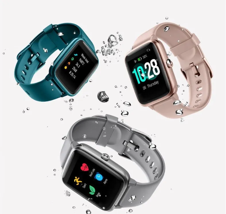 205L heart rate waterproof bracelet in black with touch controls and health monitoring features
