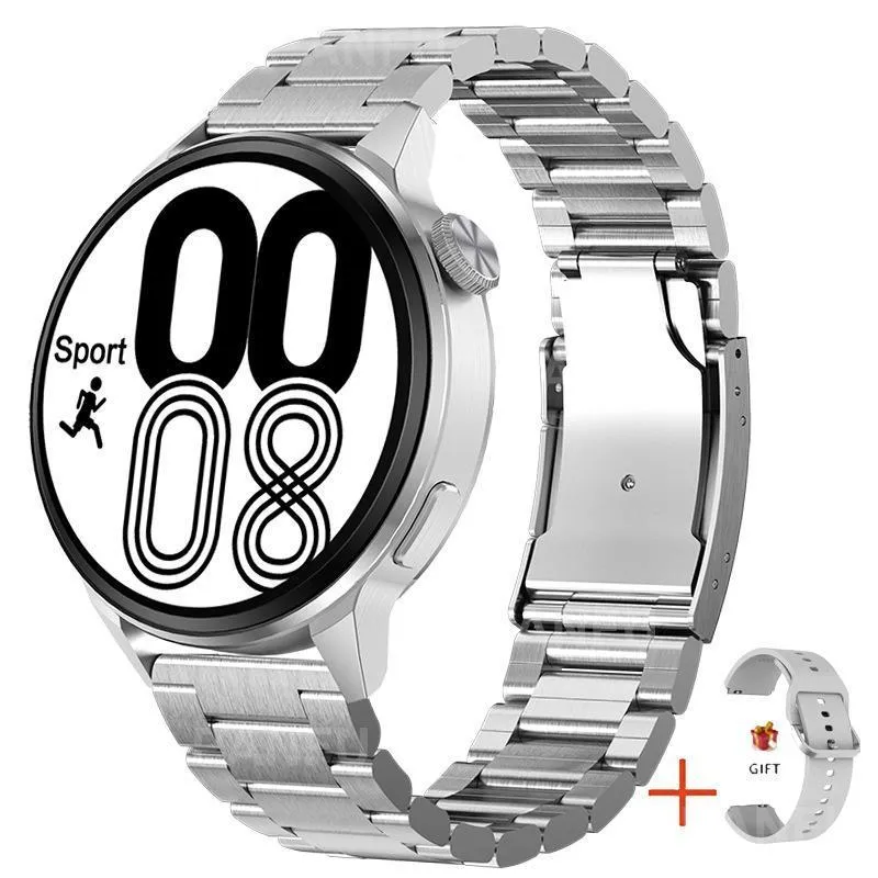 Fashionable smartwatch with Bluetooth calling and wireless charging on wrist showing 1.36-inch TFT screen